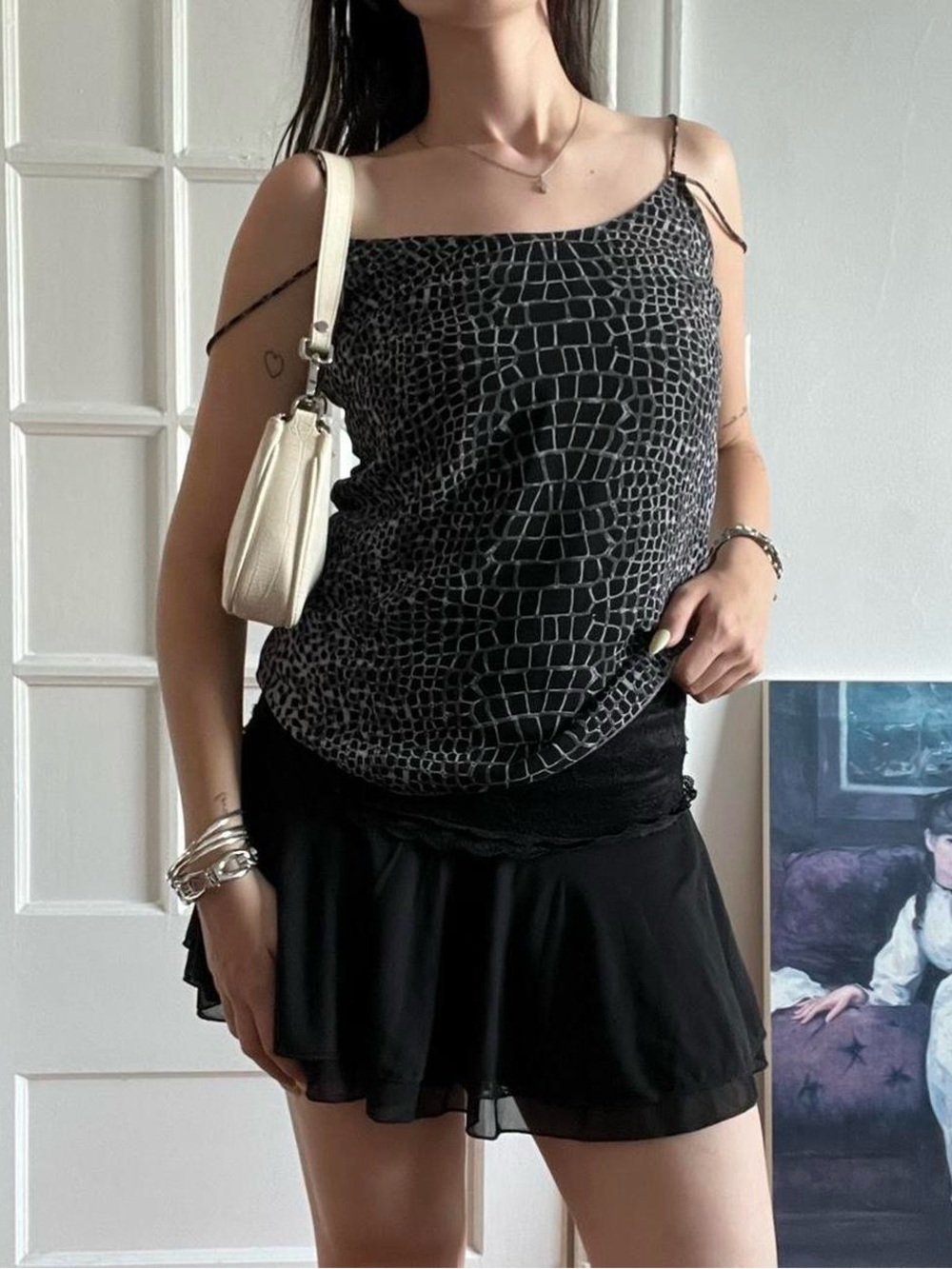 XXS Le Chateau Patterned Tank Top